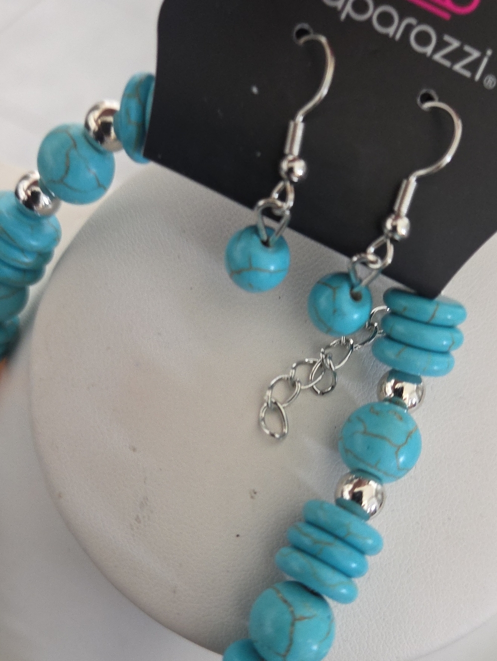 Paparazzi Try As I Flight Blue Necklace NWT - Picture 3 of 3